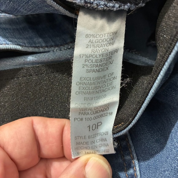 Democracy Ab Solution Womens Bootcut Jeans Size 10P Blue Denim Stretch Mid Rise - Picture 4 of 9